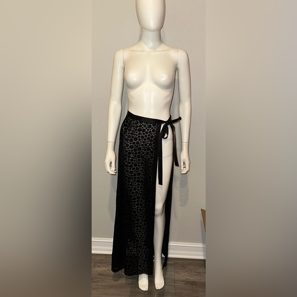 ALEXIS black animal print skirt/cape (for Cordelia dress) XS - Picture 4 of 7